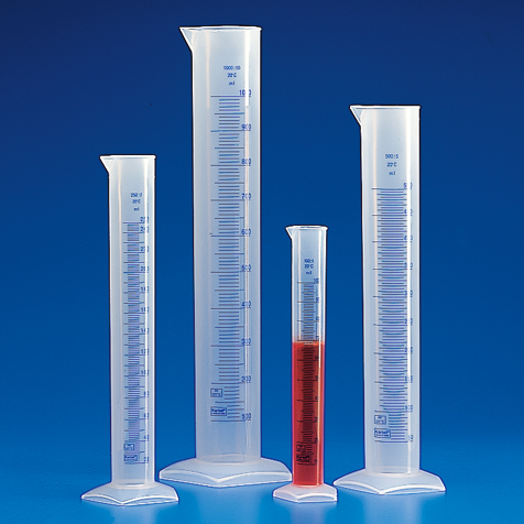 Globe Scientific Graduated Cylinder, PP, Printed Graduations, 1000mL Image